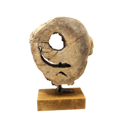 Rzeźba Koło z surowego drewna Art 39cm